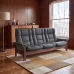 Stressless Buckingham High 3 Seater Sofa - High 3 Seater Sofa Batick — 09319 Black, gallery image 1