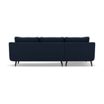 Phoebe Large Chaise Sofa - Large Chaise Sofa LHF Standard Back Grade B - Left Hand Facing — Plush Velvet Indigo / American Walnut, gallery image 2