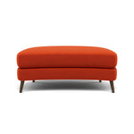 Phoebe Oval Footstool - Oval Cuddler Stool Grade B — Plush Velvet Paprika / American Walnut, gallery image 2