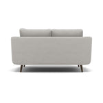 Phoebe 2 Seater Sofa - Small Sofa Standard Back Grade B — Plush Velvet Silver / American Walnut, gallery image 2