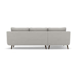 Phoebe Large Chaise Sofa - Large Chaise Sofa LHF Standard Back Grade B - Left Hand Facing — Plush Velvet Silver / American Walnut, gallery image 2