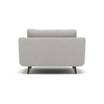 Phoebe Loveseat - Snuggler Chair Grade B — Plush Velvet Silver / American Walnut, gallery image 2