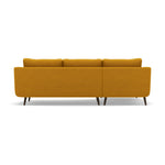 Phoebe Large Chaise Sofa - Large Chaise Sofa LHF Standard Back Grade B - Left Hand Facing — Plush Velvet Turmeric / American Walnut, gallery image 2