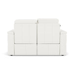 Nicoletti Giacomo 2 Seater Recliner Sofa - 2 Seater Sofa Power Recl Lumber Support CK Botero - Power With Power Headrest Footrest Lumbar & USB — Botero 2153 Bianco, gallery image 2