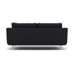 Phoebe 3 Seater Sofa - Large Sofa Standard Back Grade B — Plush Velvet Charcoal / Chrome, gallery image 2