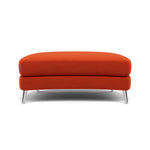 Phoebe Oval Footstool - Oval Cuddler Stool Grade B — Plush Velvet Paprika / Chrome, gallery image 2