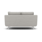 Phoebe 2 Seater Sofa - Small Sofa Standard Back Grade B — Plush Velvet Silver / Chrome, gallery image 2