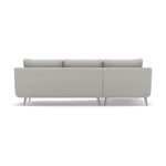 Phoebe Large Chaise Sofa - Large Chaise Sofa LHF Standard Back Grade B - Left Hand Facing — Plush Velvet Silver / Chrome, gallery image 2