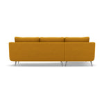 Phoebe Large Chaise Sofa - Large Chaise Sofa LHF Standard Back Grade B - Left Hand Facing — Plush Velvet Turmeric / Chrome, gallery image 2
