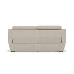Echo 3 Seater Recliner Sofa - 2.5 Seater Sofa 2 Power Recliners Lumber Support Fabric - Power With Power Headrest Footrest Lumbar & USB — FAB-MIL-110 SAND, gallery image 2