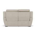 Echo 2 Seater Recliner Sofa - 2 Seater 2 Power Recliners Lumber Support Fabric - Power With Power Headrest Footrest Lumbar & USB — FAB-MIL-110 SAND, gallery image 2