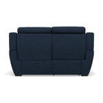 Echo 2 Seater Recliner Sofa - 2 Seater 2 Power Recliners Lumber Support Fabric - Power With Power Headrest Footrest Lumbar & USB — FAB-MIL-303 NAVY, gallery image 2