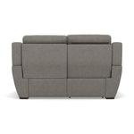 Echo 2 Seater Recliner Sofa - 2 Seater 2 Power Recliners Lumber Support Fabric - Power With Power Headrest Footrest Lumbar & USB — FAB-MIL-451 PEWTER, gallery image 2