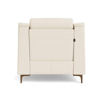 Nicoletti Carmen Recliner Armchair - Power Recliner Chair CB - Power Recliner with USB — Feet: Graubraun / Torello PS Bianco 93, gallery image 2