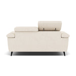 Sparta 2 Seater Recliner Sofa - 2 Str W/ 2 Power Recliner W/ 2 Ratchet Headrest Fabric - Power with Manual Headrest — KB-1285-UK Darwin Ivory, gallery image 2