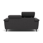 Sparta 2 Seater Recliner Sofa - 2 Str W/ 2 Power Recliner W/ 2 Ratchet Headrest Fabric - Power with Manual Headrest — KB-1295-UK Amigo Coal, gallery image 2
