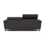 Sparta 3 Seater Recliner Sofa - 3 Str W/ 2 Power Recliner W/ 2 Ratchet Headrest Fabric - Power with Manual Headrest — KB-1295-UK Amigo Coal, gallery image 2