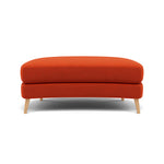 Phoebe Oval Footstool - Oval Cuddler Stool Grade B — Plush Velvet Paprika / Natural, gallery image 2
