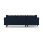 Phoebe Large Chaise Sofa - Large Chaise Sofa LHF Standard Back Grade B - Left Hand Facing — Plush Velvet Indigo / Weathered Oak, gallery image 2