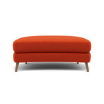 Phoebe Oval Footstool - Oval Cuddler Stool Grade B — Plush Velvet Paprika / Weathered Oak, gallery image 2