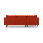 Phoebe Large Chaise Sofa - Large Chaise Sofa LHF Standard Back Grade B - Left Hand Facing — Plush Velvet Paprika / Weathered Oak, gallery image 2