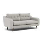 Phoebe 3 Seater Sofa - Large Sofa Standard Back Grade B — Plush Velvet Silver / American Walnut, gallery image 1