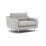 Phoebe Loveseat - Snuggler Chair Grade B — Plush Velvet Silver / Chrome, gallery image 1