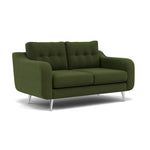 Phoebe 2 Seater Sofa - Small Sofa Standard Back Grade B — Plush Velvet Vine / Chrome, gallery image 1