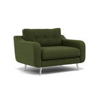 Phoebe Loveseat - Snuggler Chair Grade B — Plush Velvet Vine / Chrome, gallery image 1