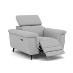Sparta Recliner Armchair - Chair W/ Power Recliner W/ Ratchet Headrest Fabric - Power with Manual Headrest — CU9102-5-UK Oxford Silver, gallery image 1