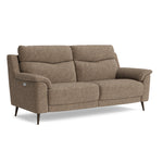 Revel Small 3 Seater Sofa - 2.5 Seater Sofa Compact Fabric — FAB-LKV - 12 TAUPE, gallery image 1