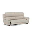 Echo 3 Seater Recliner Sofa - 2.5 Seater Sofa 2 Power Recliners Lumber Support Fabric - Power With Power Headrest Footrest Lumbar & USB — FAB-MIL-110 SAND, gallery image 1