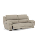Echo 3 Seater Recliner Sofa - 2.5 Seater Sofa 2 Power Recliners Lumber Support Fabric - Power With Power Headrest Footrest Lumbar & USB — FAB-MIL-120 MINK, gallery image 1