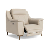 Nicoletti Carmen Recliner Armchair - Power Recliner Chair CB - Power Recliner with USB — Feet: Graubraun / Torello PS Fango 352, gallery image 1