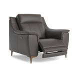 Nicoletti Carmen Recliner Armchair - Power Recliner Chair CB - Power Recliner with USB — Feet: Graubraun / Torello PS Grigio Scuro 327, gallery image 1