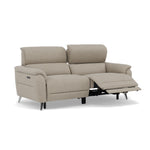 Sol 3 Seater Recliner Sofa - 3 Seater Power Recliner Sofa with Head Tilt F8 — Hopsack Linen 70004, gallery image 1