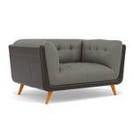 Siena Loveseat - 1.5 Seater Sofa F8 + Cat 60 — Hopsack Platinum 70003+Cat 60/21, gallery image 1