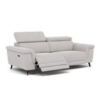Sparta 3 Seater Recliner Sofa - 3 Str W/ 2 Power Recliner W/ 2 Ratchet Headrest Fabric - Power with Manual Headrest — KB-1280-UK Darwin Silver, gallery image 1