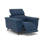 Sparta Recliner Armchair - Chair W/ Power Recliner W/ Ratchet Headrest Fabric - Power with Manual Headrest — KB-1290-UK Amigo Navy, gallery image 1