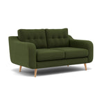 Phoebe 2 Seater Sofa - Small Sofa Standard Back Grade B — Plush Velvet Vine / Natural, gallery image 1