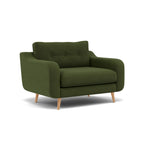 Phoebe Loveseat - Snuggler Chair Grade B — Plush Velvet Vine / Natural, gallery image 1