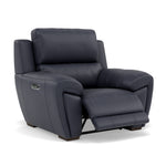 Echo Recliner Armchair - Power Recliner Chair Lumber Support Cat 25S - Power With Power Headrest Footrest Lumbar & USB — NCS-036C NAVY BLUE, gallery image 1