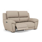 Echo 2 Seater Recliner Sofa - 2 Seater 2 Power Recliners Lumber Support Cat 25S - Power With Power Headrest Footrest Lumbar & USB — NCS-039C PEBBLE, gallery image 1