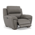 Echo Recliner Armchair - Power Recliner Chair Lumber Support Cat 25S - Power With Power Headrest Footrest Lumbar & USB — NCS-042E ELEPHANT, gallery image 1
