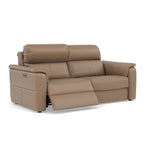 Nicoletti Giacomo 3 Seater Recliner Sofa - 3 Seater Sofa Power Recl Lumber Support CB Torello - Power With Power Headrest Footrest Lumbar & USB — Torello PS 312 Taupe, gallery image 1