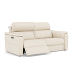 Nicoletti Giacomo 3 Seater Recliner Sofa - 3 Seater Sofa Power Recl Lumber Support CB Torello - Power With Power Headrest Footrest Lumbar & USB — Torello PS Bianco 93, gallery image 1