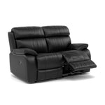 Galaxy 2 Seater Recliner Sofa - 2 Seater 2 Power Recliners Cat 20S - Power Recliner with USB — BXS-023C BLACK, gallery image 1