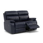 Galaxy 2 Seater Recliner Sofa - 2 Seater 2 Power Recliners Cat 20S - Power Recliner with USB — BXS-036C NAVY, gallery image 1