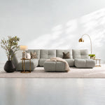 Comet Corner Sofa - Combination 1 - Corner Sofa Group With Footstool Cat 20S — BXS-041E SILVER GREY, gallery image 1