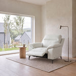 Nicoletti Vivaldi Recliner Armchair On Legs - Power Recliner Chair on Legs CK Botero - Power Recliner with USB-C — Botero 2153 Bianco, gallery image 1